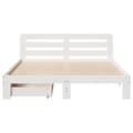 Miniatyrbilde 5 av 11: vidaXL Sengeramme uten madrass hvit 140x190 cm heltre furu