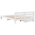Miniatyrbilde 9 av 11: vidaXL Sengeramme uten madrass hvit 140x190 cm heltre furu
