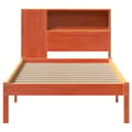 Miniatyrbilde 5 av 11: vidaXL Seng med bokhylle uten madrass voksbrun 75x190 cm heltre furu