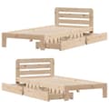 Miniatyrbilde 10 av 11: vidaXL Sengeramme uten madrass 75x190 cm heltre furu