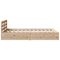 Miniatyrbilde 8 av 11: vidaXL Sengeramme uten madrass hvit 135x190 cm heltre furu