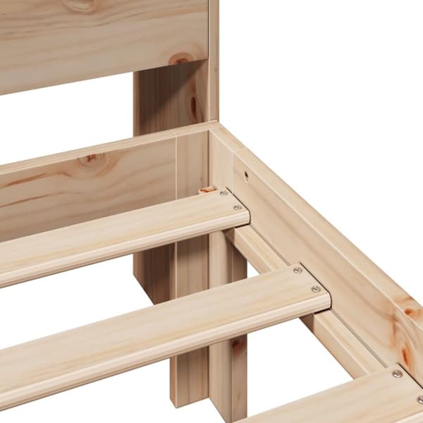 vidaXL Seng med bokhylle uten madrass 75x190 cm heltre furu