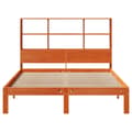 Miniatyrbilde 5 av 11: vidaXL Seng med bokhylle uten madrass voksbrun 140x200 cm heltre furu