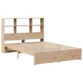 Miniatyrbilde 4 av 11: vidaXL Seng med bokhylle uten madrass 160x200 cm heltre furu