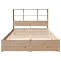 Miniatyrbilde 5 av 11: vidaXL Seng med bokhylle uten madrass 160x200 cm heltre furu