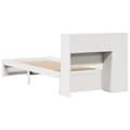 Miniatyrbilde 7 av 11: vidaXL Seng med bokhylle uten madrass hvit 100x200 cm heltre furu