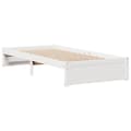 Miniatyrbilde 9 av 11: vidaXL Seng med bokhylle uten madrass hvit 100x200 cm heltre furu