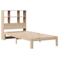 Miniatyrbilde 4 av 11: vidaXL Seng med bokhylle uten madrass 75x190 cm heltre furu