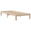 Miniatyrbilde 6 av 11: vidaXL Seng med bokhylle uten madrass 75x190 cm heltre furu