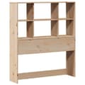 Miniatyrbilde 7 av 11: vidaXL Seng med bokhylle uten madrass 75x190 cm heltre furu