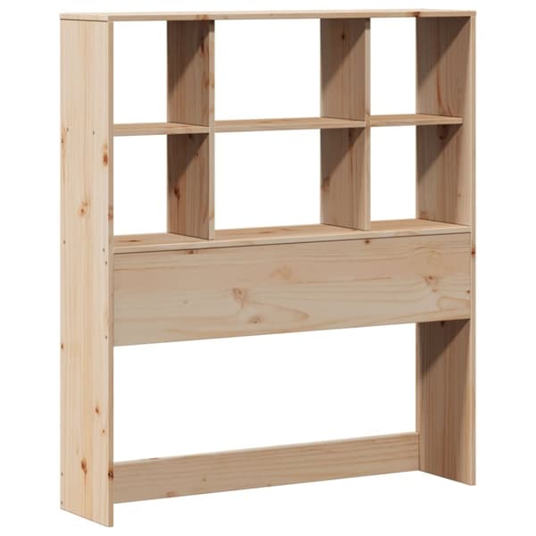vidaXL Seng med bokhylle uten madrass 75x190 cm heltre furu