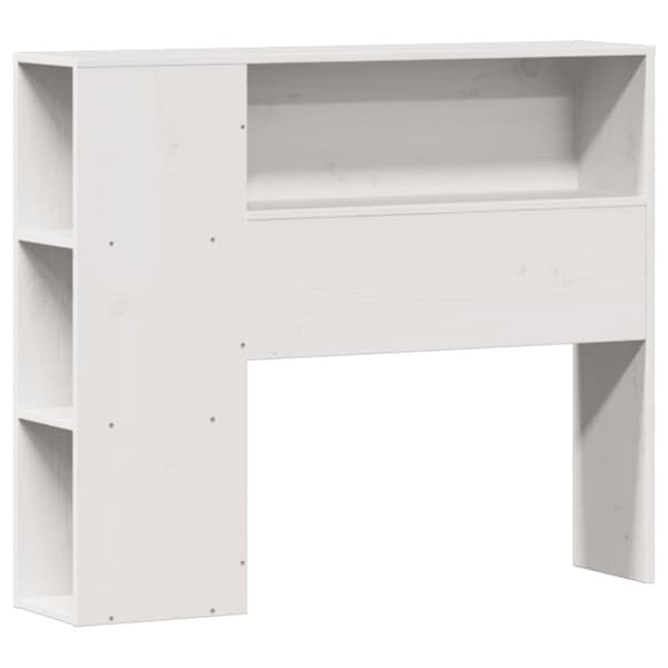 vidaXL Sänky kirjahyllyllä ei patjaa valkoinen 75x190 cm täysi mänty