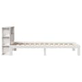 Miniatyrbilde 8 av 11: vidaXL Seng med bokhylle uten madrass hvit 100x200 cm heltre furu