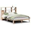 Miniatyrbilde 3 av 11: vidaXL Seng med bokhylle uten madrass 120x200 cm heltre furu