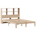 Miniatyrbilde 4 av 11: vidaXL Seng med bokhylle uten madrass 120x200 cm heltre furu