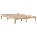 Miniatyrbilde 6 av 11: vidaXL Seng med bokhylle uten madrass 120x200 cm heltre furu