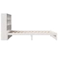 Miniatyrbilde 6 av 11: vidaXL Seng med bokhylle uten madrass hvit 90x190 cm heltre furu
