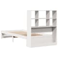 Miniatyrbilde 7 av 11: vidaXL Seng med bokhylle uten madrass hvit 90x190 cm heltre furu