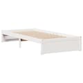 Miniatyrbilde 9 av 11: vidaXL Seng med bokhylle uten madrass hvit 90x190 cm heltre furu
