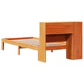 Miniatyrbilde 9 av 11: vidaXL Seng med bokhylle uten madrass voksbrun 75x190 cm heltre furu