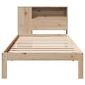 Miniatyrbilde 5 av 11: vidaXL Seng med bokhylle uten madrass 90x200 cm heltre furu
