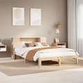 Miniatyrbilde 2 av 11: vidaXL Seng med bokhylle uten madrass 120x200 cm heltre furu