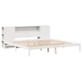 Miniatyrbilde 4 av 11: vidaXL Seng med bokhylle uten madrass hvit 180x200 cm heltre furu