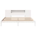 Miniatyrbilde 5 av 11: vidaXL Seng med bokhylle uten madrass hvit 180x200 cm heltre furu