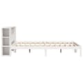 Miniatyrbilde 6 av 11: vidaXL Seng med bokhylle uten madrass hvit 180x200 cm heltre furu