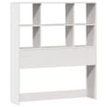 Miniatyrbilde 8 av 11: vidaXL Seng med bokhylle uten madrass hvit 90x200 cm heltre furu