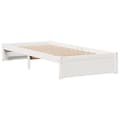 Miniatyrbilde 9 av 11: vidaXL Seng med bokhylle uten madrass hvit 90x200 cm heltre furu