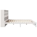 Miniatyrbilde 6 av 11: vidaXL Seng med bokhylle uten madrass hvit 200x200 cm heltre furu