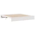Miniatyrbilde 9 av 11: vidaXL Seng med bokhylle uten madrass hvit 200x200 cm heltre furu