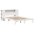 Miniatyrbillede 4 af 11: vidaXL seng med reol uden madras 150x200 cm massivt fyrretræ hvid