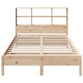 Miniatyrbilde 5 av 11: vidaXL Seng med bokhylle uten madrass 140x200 cm heltre furu