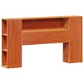 Miniatyrbilde 8 av 11: vidaXL Seng med bokhylle uten madrass voksbrun 140x190 cm heltre furu