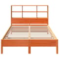 Miniatyrbilde 5 av 11: vidaXL Seng med bokhylle uten madrass voksbrun 160x200 cm heltre furu