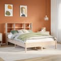 Miniatyrbilde 2 av 11: vidaXL Seng med bokhylle uten madrass 160x200 cm heltre furu
