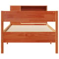 Miniatyrbilde 5 av 11: vidaXL Seng med bokhylle uten madrass voksbrun 90x190 cm heltre furu