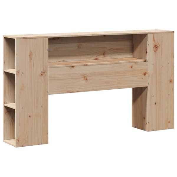vidaXL Seng med bokhylle uten madrass 120x190 cm heltre furu
