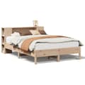 Miniatyrbilde 1 av 11: vidaXL Seng med bokhylle uten madrass 120x190 cm heltre furu