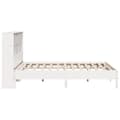 Miniatyrbilde 6 av 11: vidaXL Seng med bokhylle uten madrass hvit 180x200 cm heltre furu