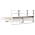 Miniatyrbilde 7 av 11: vidaXL Seng med bokhylle uten madrass hvit 180x200 cm heltre furu