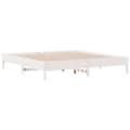 Miniatyrbilde 9 av 11: vidaXL Seng med bokhylle uten madrass hvit 180x200 cm heltre furu