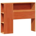 Miniatyrbilde 8 av 11: vidaXL Seng med bokhylle uten madrass voksbrun 100x200 cm heltre furu