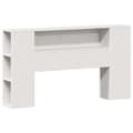 Miniatyrbilde 8 av 11: vidaXL Seng med bokhylle uten madrass hvit 120x190 cm heltre furu