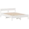 Miniatyrbilde 9 av 11: vidaXL Seng med bokhylle uten madrass hvit 120x190 cm heltre furu