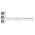 Miniatyrbilde 6 av 11: vidaXL Seng med bokhylle uten madrass hvit 90x200 cm heltre furu