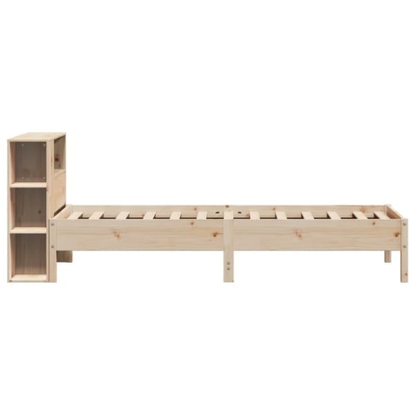 vidaXL seng med reol uden madras 100x200 cm massivt fyrretræ
