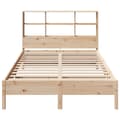 Miniatyrbilde 5 av 11: vidaXL Seng med bokhylle uten madrass 135x190 cm heltre furu